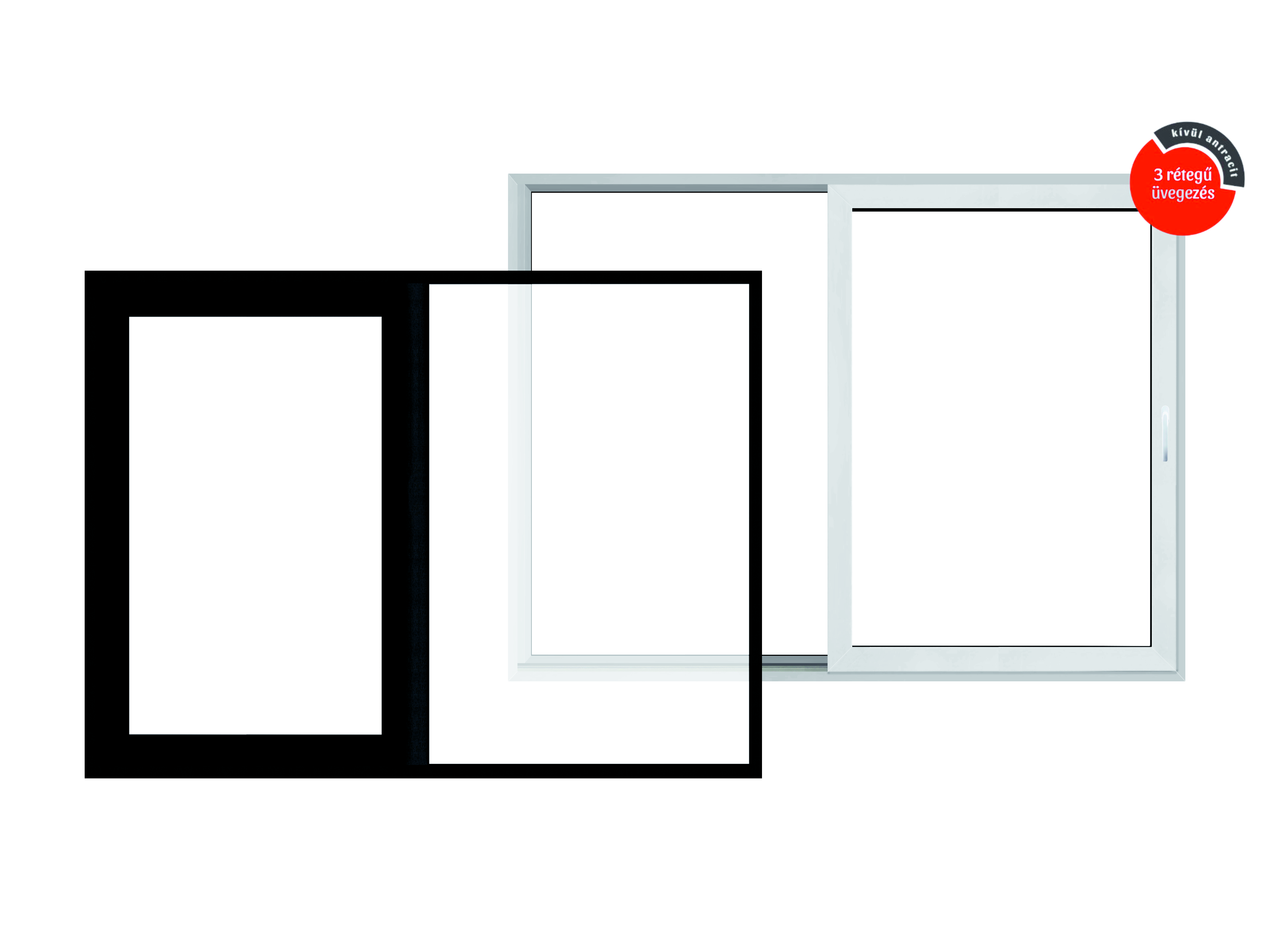 320x240 cm, IQ Slide toló ajtó, jobbos, kívül antracit